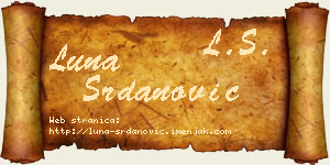 Luna Srdanović vizit kartica